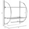 Costway Wall Mounted Bathroom Shelf with 2 Tier Bathroom Towel Rack 2 Towel Bars for Hotel White/Sliver